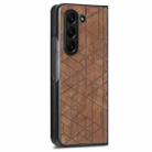 For Samsung Galaxy Z Fold6 Geometric Leather Back Cover Phone Case(Brown) - 2