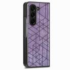 For Samsung Galaxy Z Fold6 Geometric Leather Back Cover Phone Case(Purple) - 2