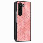 For Samsung Galaxy Z Fold6 Geometric Leather Back Cover Phone Case(Pink) - 2
