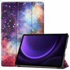 For Samsung Galaxy Tab S9 FE 10.9 JUNSUNMAY Custer Painted 3-Fold Stand Leather Smart Tablet Case(Galaxy) - 1
