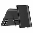 For   Google Pixel Fold Side Electroplating Adsorption Ultra-thin Leather Phone Case(Black) - 1