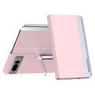 For   Google Pixel Fold Side Electroplating Adsorption Ultra-thin Leather Phone Case(Pink) - 1