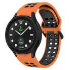 For Samsung Galaxy watch 5 Pro Golf Edition Two-Color Breathable Silicone Watch Band(Orange + Black) - 1