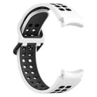 For Samsung Galaxy Watch 5  40mm Two-Color Breathable Silicone Watch Band(White + Black) - 2