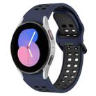 For Samsung Galaxy Watch 5  40mm Two-Color Breathable Silicone Watch Band(Midnight Blue + Black) - 1