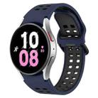 For Samsung Galaxy Watch 5  44mm Two-Color Breathable Silicone Watch Band(Midnight Blue + Black) - 1