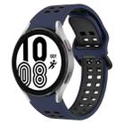 For Samsung Galaxy Watch 4 44mm Two-Color Breathable Silicone Watch Band(Midnight Blue + Black) - 1