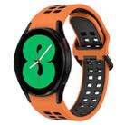 For Samsung Galaxy Watch 4 40mm Two-Color Breathable Silicone Watch Band(Orange + Black) - 1