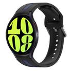 For Samsung Galaxy Watch 6 40mm Two-Color Silicone Watch Band(Black+Blue) - 1