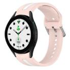 For Samsung Galaxy watch 5 Golf Edition Two-Color Silicone Watch Band(Pink+White) - 1