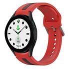 For Samsung Galaxy watch 5 Golf Edition Two-Color Silicone Watch Band(Red+Black) - 1