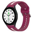 For Samsung Galaxy watch 5 Golf Edition Two-Color Silicone Watch Band(Wine Red+Pink) - 1