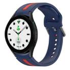 For Samsung Galaxy watch 5 Golf Edition Two-Color Silicone Watch Band(Midnight Blue+Red) - 1