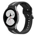 For Samsung Galaxy Watch 4 40mm Two-Color Silicone Watch Band(Black+Gray) - 1