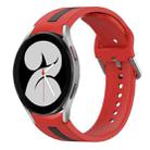For Samsung Galaxy Watch 4 40mm Two-Color Silicone Watch Band(Red+Black) - 1
