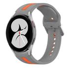 For Samsung Galaxy Watch 4 40mm Two-Color Silicone Watch Band(Gray+Orange) - 1