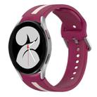 For Samsung Galaxy Watch 4 40mm Two-Color Silicone Watch Band(Wine Red+Pink) - 1