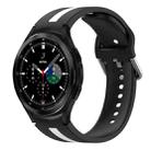 For Samsung  Galaxy Watch 4 Classic 46mm Two-Color Silicone Watch Band(Black+White) - 1