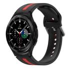 For Samsung  Galaxy Watch 4 Classic 46mm Two-Color Silicone Watch Band(Black+Red) - 1