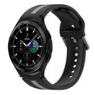 For Samsung  Galaxy Watch 4 Classic 46mm Two-Color Silicone Watch Band(Black+Gray) - 1