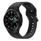 For Samsung  Galaxy Watch 4 Classic 46mm Two-Color Silicone Watch Band(Black+Blue) - 1