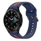 For Samsung  Galaxy Watch 4 Classic 46mm Two-Color Silicone Watch Band(Midnight Blue+Red) - 1