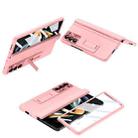 For Samsung Galaxy Z Fold5 5G Shell-membrane Integrated Hinge All-around Leather Folding Phone Case(Pink) - 1