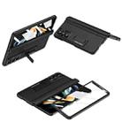 For Samsung Galaxy Z Fold5 5G Shell-membrane Integrated Hinge All-around Leather Folding Phone Case(Black) - 1