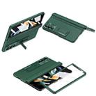 For Samsung Galaxy Z Fold5 5G Shell-membrane Integrated Hinge All-around Leather Folding Phone Case(Green) - 1