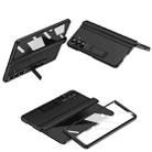 For Samsung Galaxy Z Fold7 5G Shell-membrane Integrated Hinge All-around Leather Folding Phone Case(Black) - 1