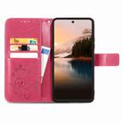 For TCL 40 Nxtpaper Four-leaf Clasp Embossed Buckle Leather Phone Case(Magenta) - 3