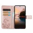 For TCL 40 Nxtpaper Four-leaf Clasp Embossed Buckle Leather Phone Case(Rose Gold) - 3