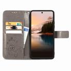 For TCL 40 Nxtpaper Four-leaf Clasp Embossed Buckle Leather Phone Case(Gray) - 3