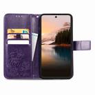For TCL 40 Nxtpaper Four-leaf Clasp Embossed Buckle Leather Phone Case(Purple) - 3