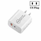 PD30W USB-C / Type-C + QC3.0 USB Dual Port Charger, Plug Size:US Plug - 1