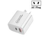 [HK Warehouse] PD30W USB-C / Type-C + QC3.0 USB Dual Port Charger, AU Plug - 1