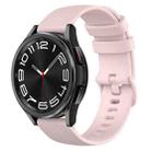 For Samsung Galaxy Watch 6 Classic 47mm 20mm Checkered Silicone Watch Band(Pink) - 1