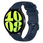 For Samsung Galaxy Watch 6 44mm 20mm Checkered Silicone Watch Band(Navy Blue) - 1