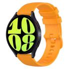 For Samsung Galaxy Watch 6 44mm 20mm Checkered Silicone Watch Band(Yellow) - 1