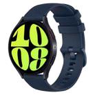 For Samsung Galaxy Watch 6 40mm 20mm Checkered Silicone Watch Band(Navy Blue) - 1
