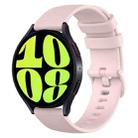 For Samsung Galaxy Watch 6 40mm 20mm Checkered Silicone Watch Band(Pink) - 1