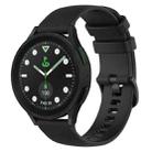 For Samsung Galaxy watch 5 Pro Golf Edition 20mm Checkered Silicone Watch Band(Black) - 1