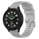 For Samsung Galaxy watch 5 Pro Golf Edition 20mm Checkered Silicone Watch Band(Grey) - 1