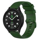 For Samsung Galaxy watch 5 Pro Golf Edition 20mm Checkered Silicone Watch Band(Army Green) - 1