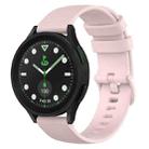 For Samsung Galaxy watch 5 Pro Golf Edition 20mm Checkered Silicone Watch Band(Pink) - 1