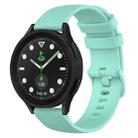 For Samsung Galaxy watch 5 Pro Golf Edition 20mm Checkered Silicone Watch Band(Teal) - 1