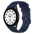 For Samsung Galaxy watch 5 Golf Edition 20mm Checkered Silicone Watch Band(Navy Blue) - 1