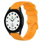 For Samsung Galaxy watch 5 Golf Edition 20mm Checkered Silicone Watch Band(Yellow) - 1