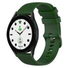 For Samsung Galaxy watch 5 Golf Edition 20mm Checkered Silicone Watch Band(Army Green) - 1