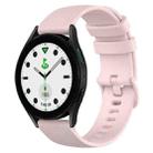 For Samsung Galaxy watch 5 Golf Edition 20mm Checkered Silicone Watch Band(Pink) - 1